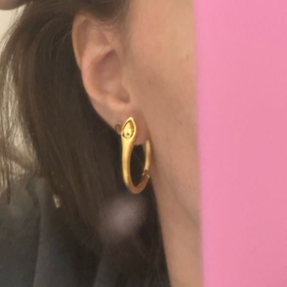 Dean Davidson - Gold Hoop Earrings - Picture 5 of 5